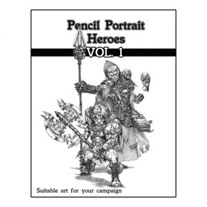 Cover of Pencil Hero Portraits - Volume 1 stockart collection.
